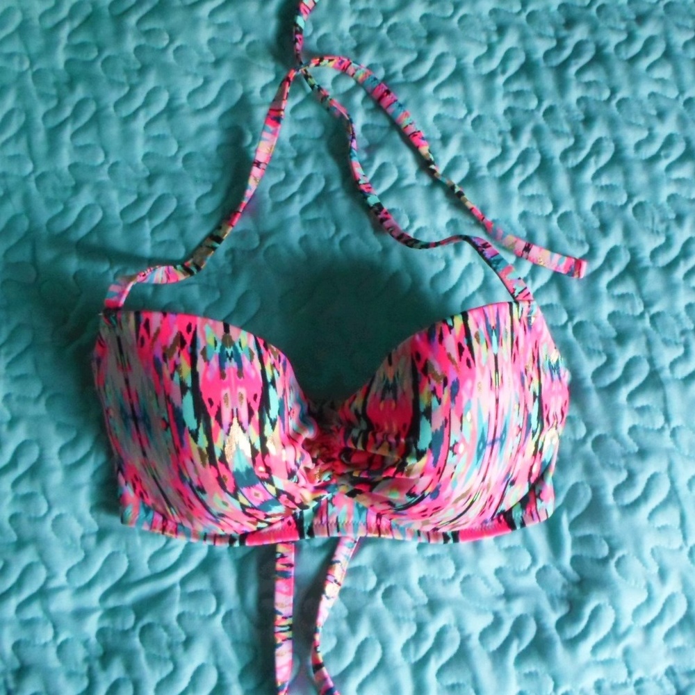MULTI-COLOR BIKINI SWIMSUIT TOP 34 D